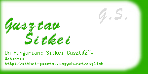 gusztav sitkei business card